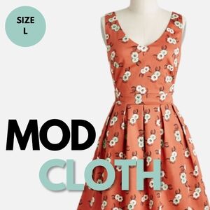 Modcloth/Ixia Crafty Cooking Floral Dress Size L